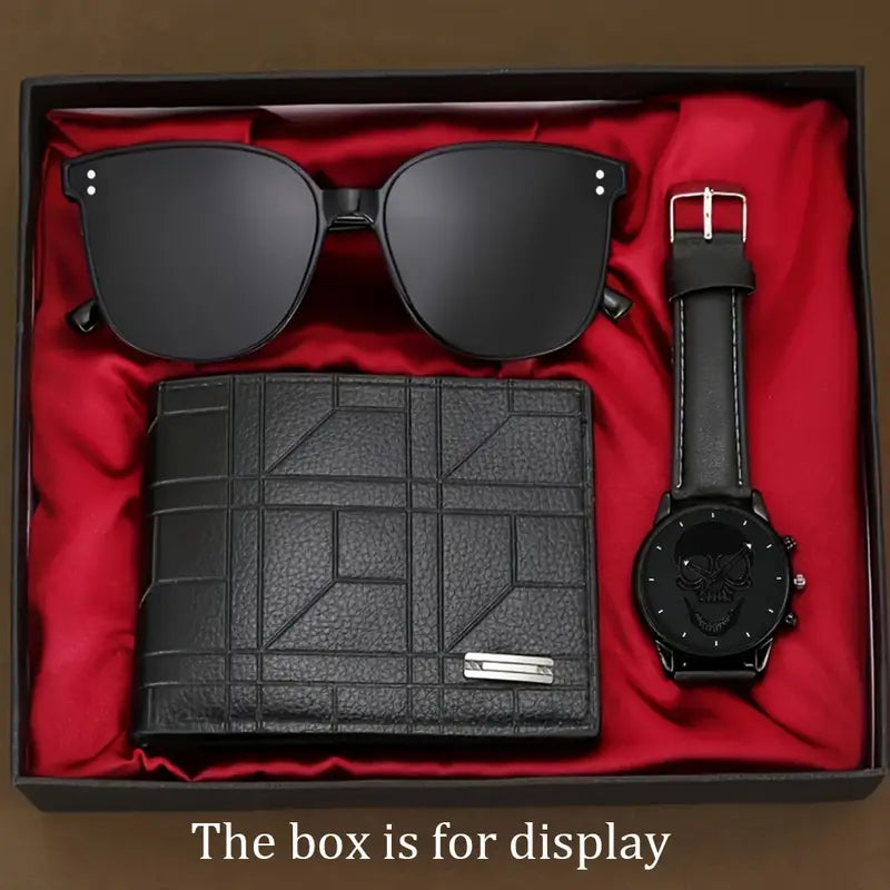 👓⌚💼 Coffret Luxe – Lunettes, Montre & Portefeuille
